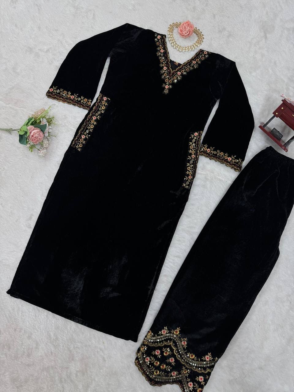 Velvet Stylish Occassion Exclusive Outfit