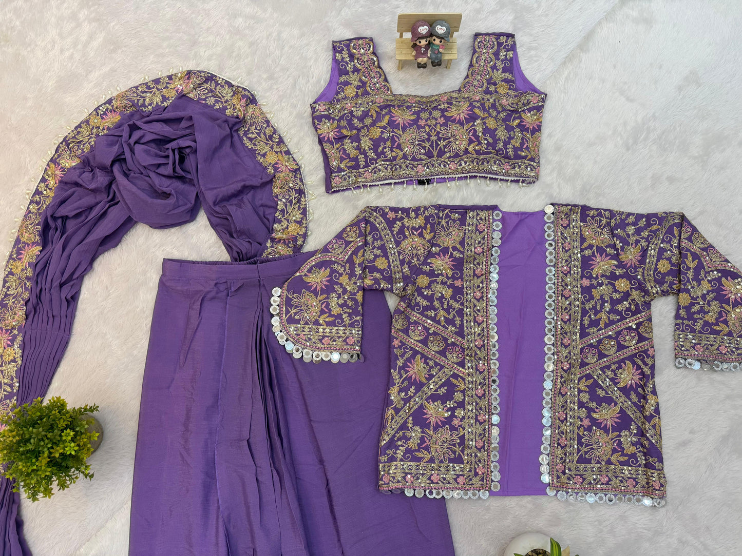 Indo Western Pre Draped Ready To Wear Jacket Koti Style Saree