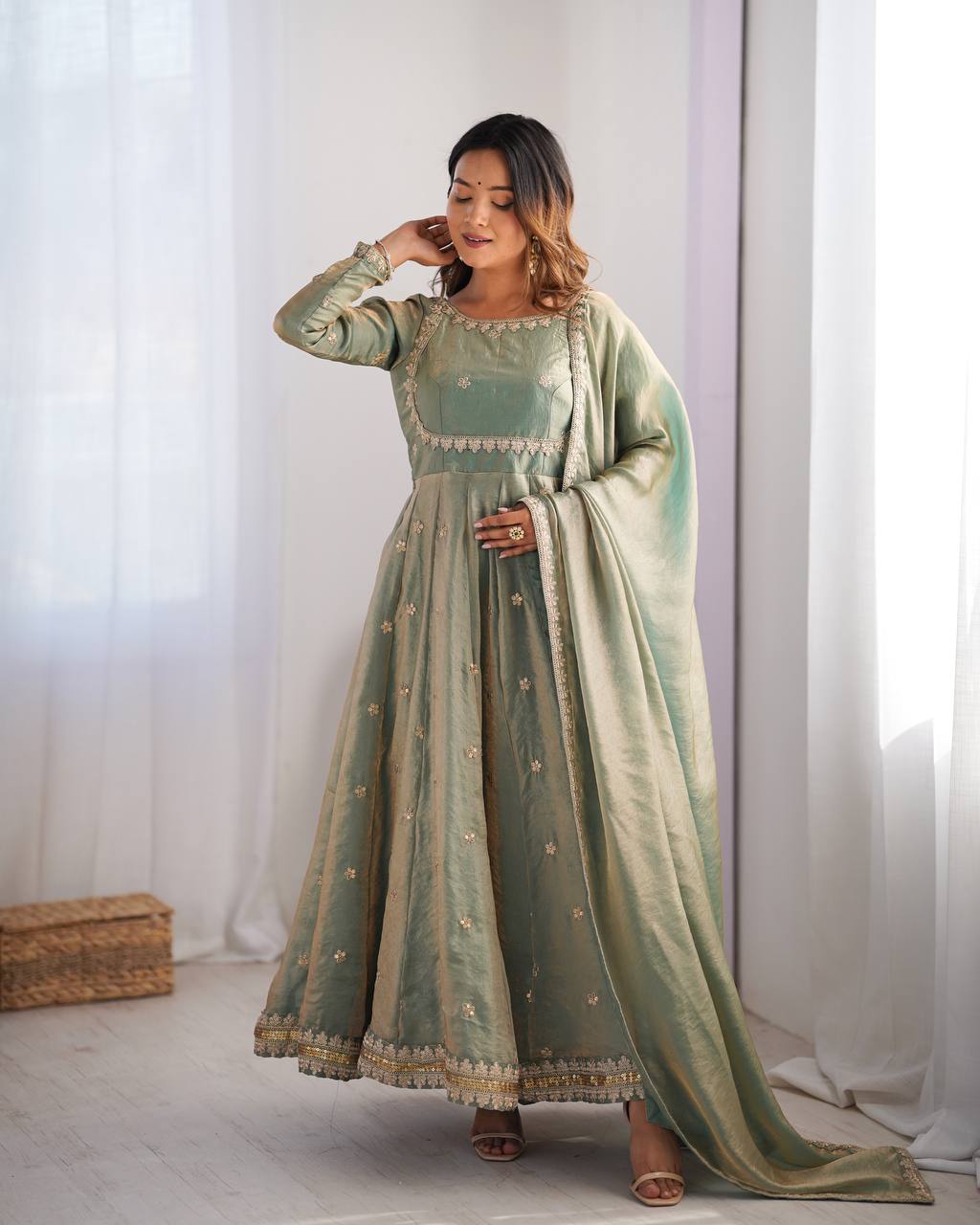 Superior Party Wear Stylish Gown - Ready To Wear
