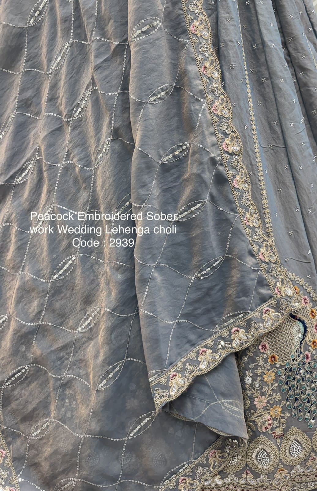 Peacock Embroidered Sober work Wedding Lehenga choli