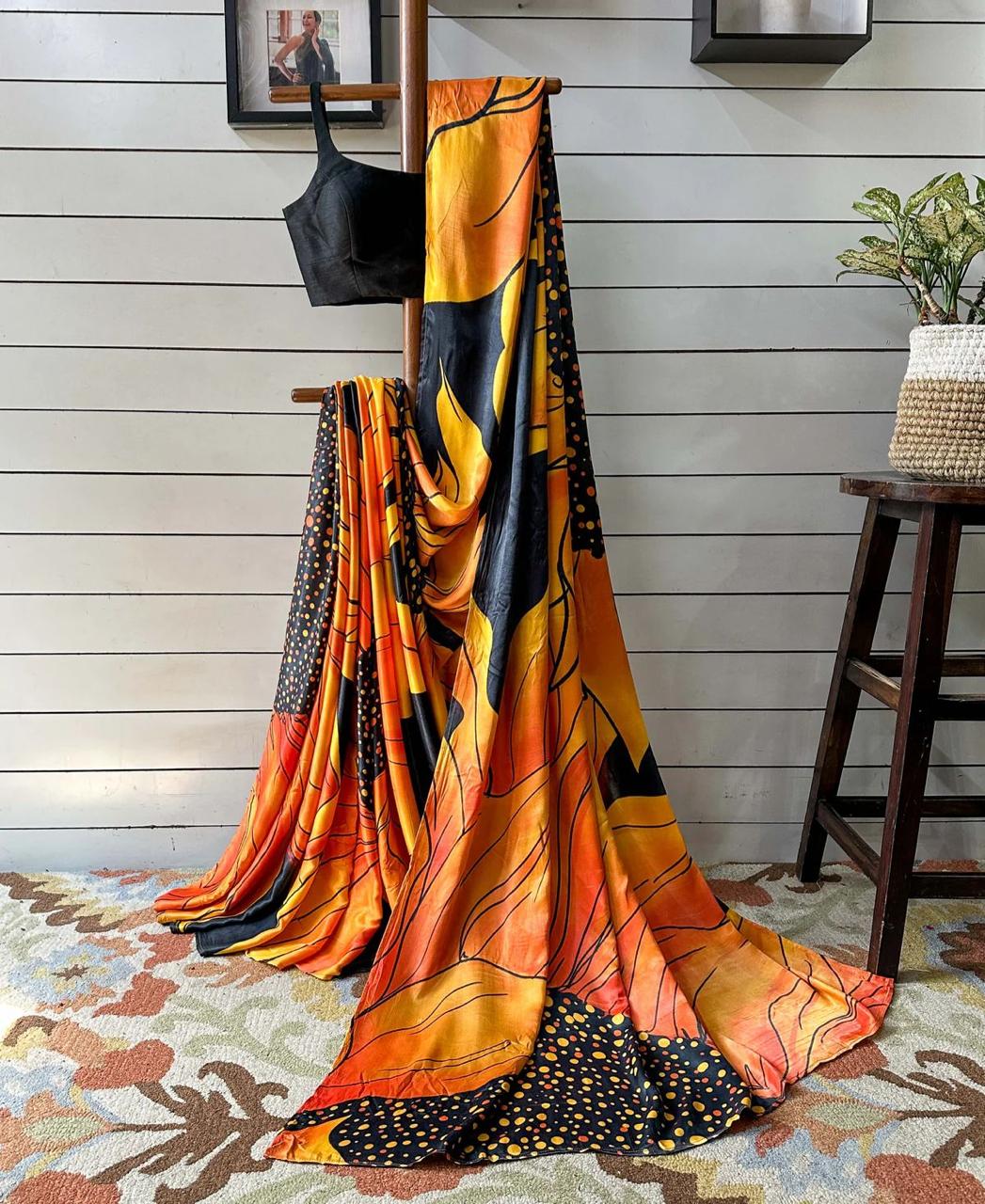 Summer Satin Silk Sarees