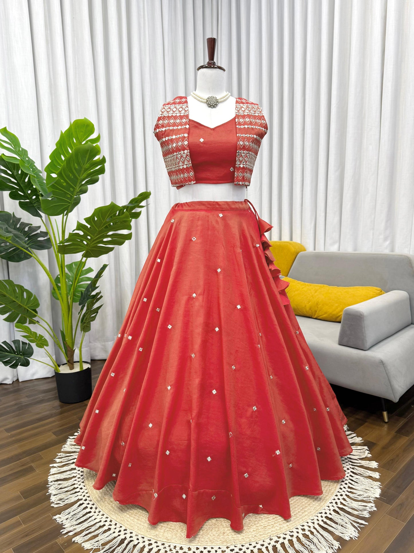 Orange Indo Western Attractive Outfit