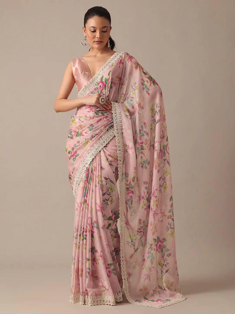 Summer Soothing Georgette Floral Saree