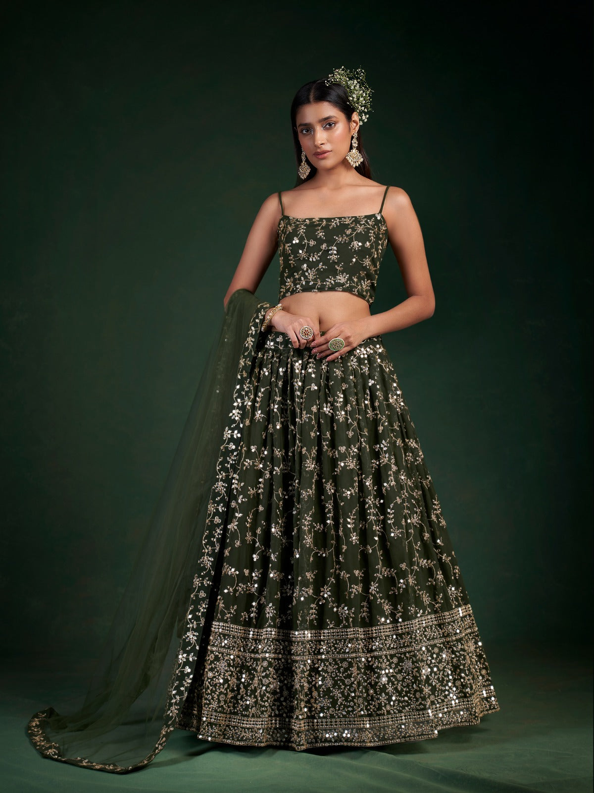 Elevate Your Looks Sequins Premium Lehanga