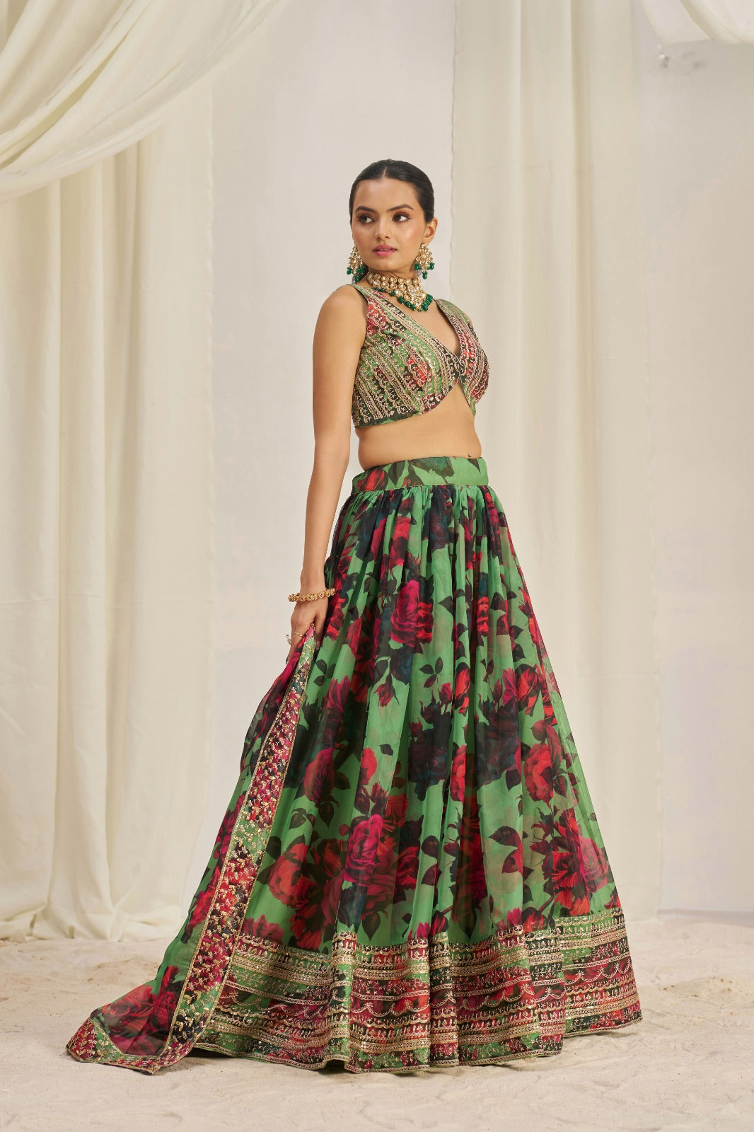 Luxury Feel Organza Lehanga