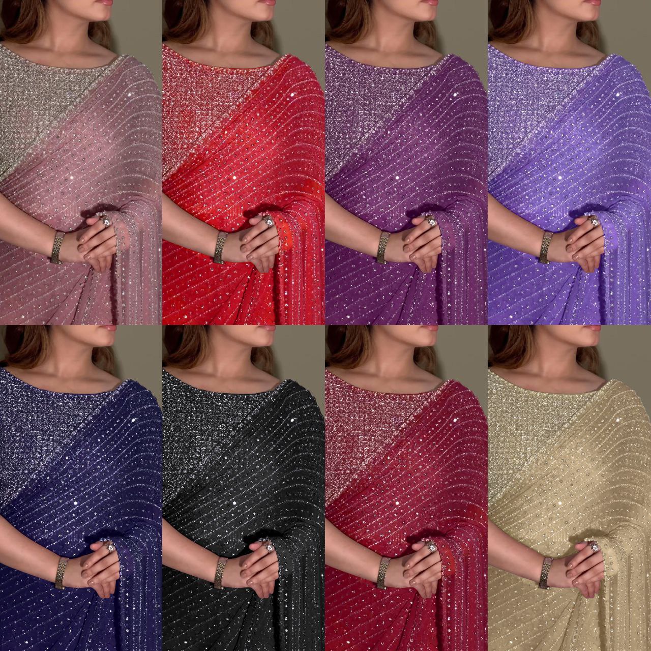 Bling Party Evenings Sequins Saree