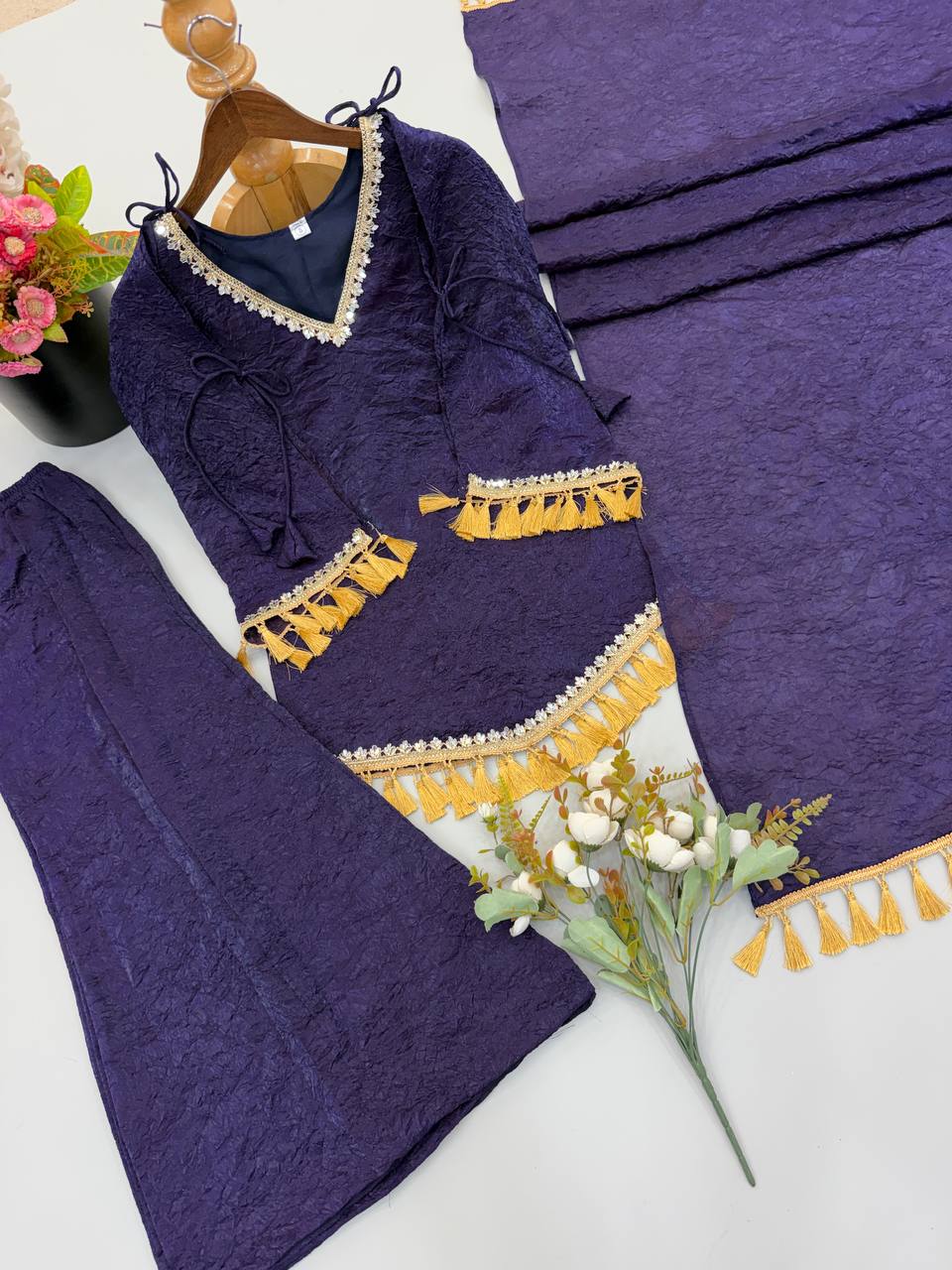 Regal Blue Women Ethnic Wear Festival Outfit