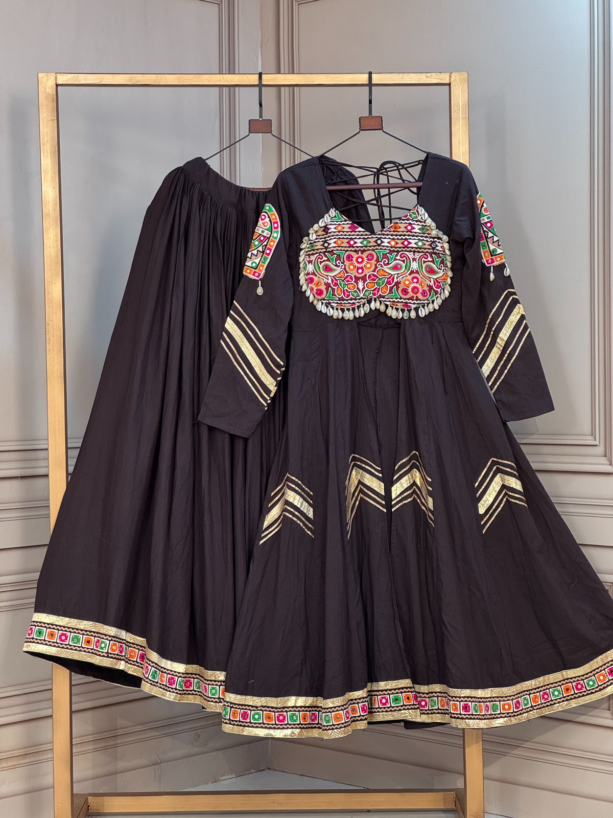 NAVRATRI INDO WESTERN KURTI LEHENGA