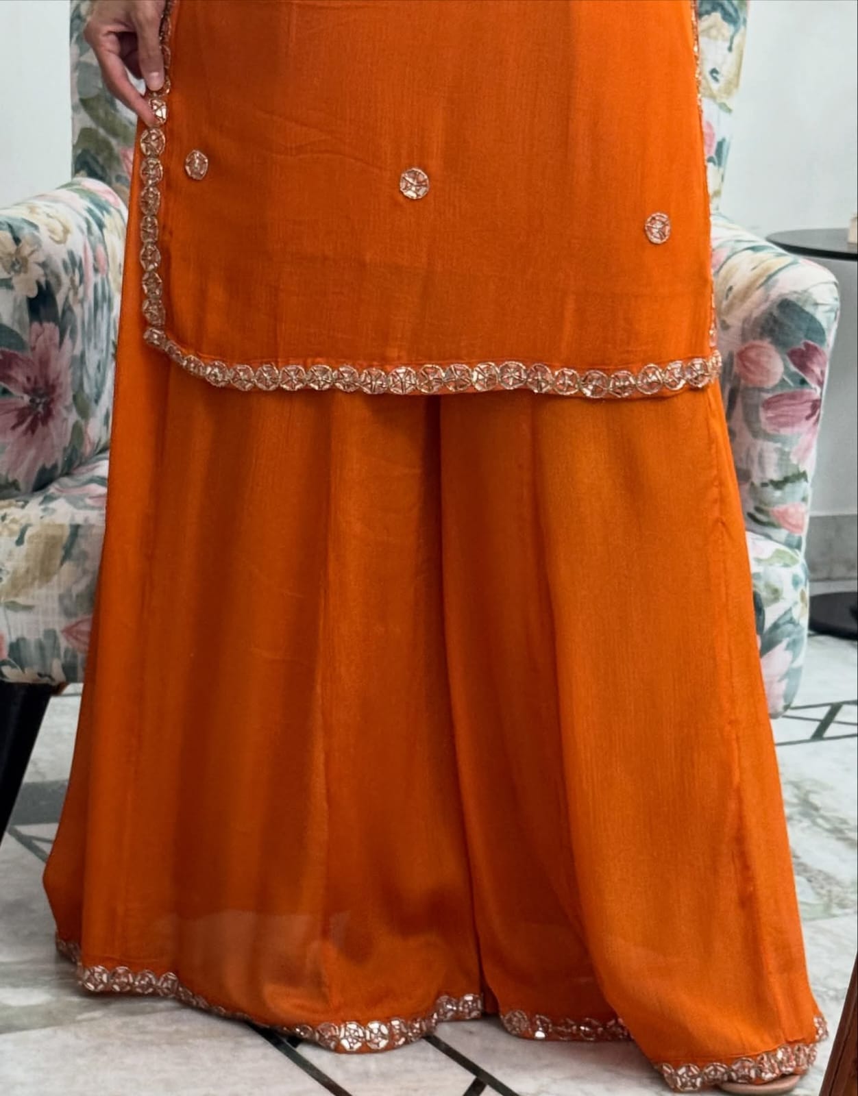 Orange Auspicious Timeless Suit Set
