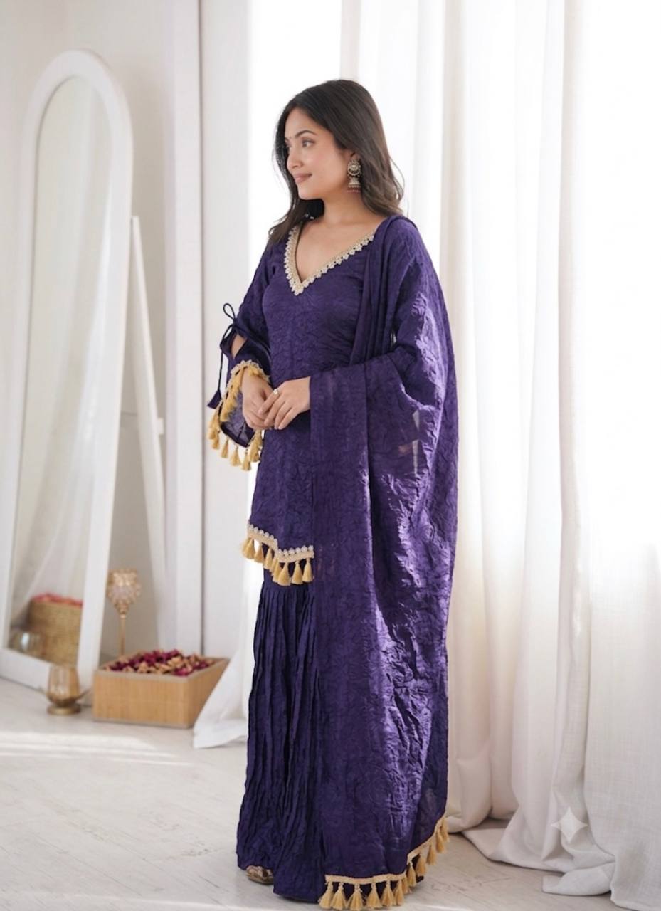 Regal Blue Women Ethnic Wear Festival Outfit