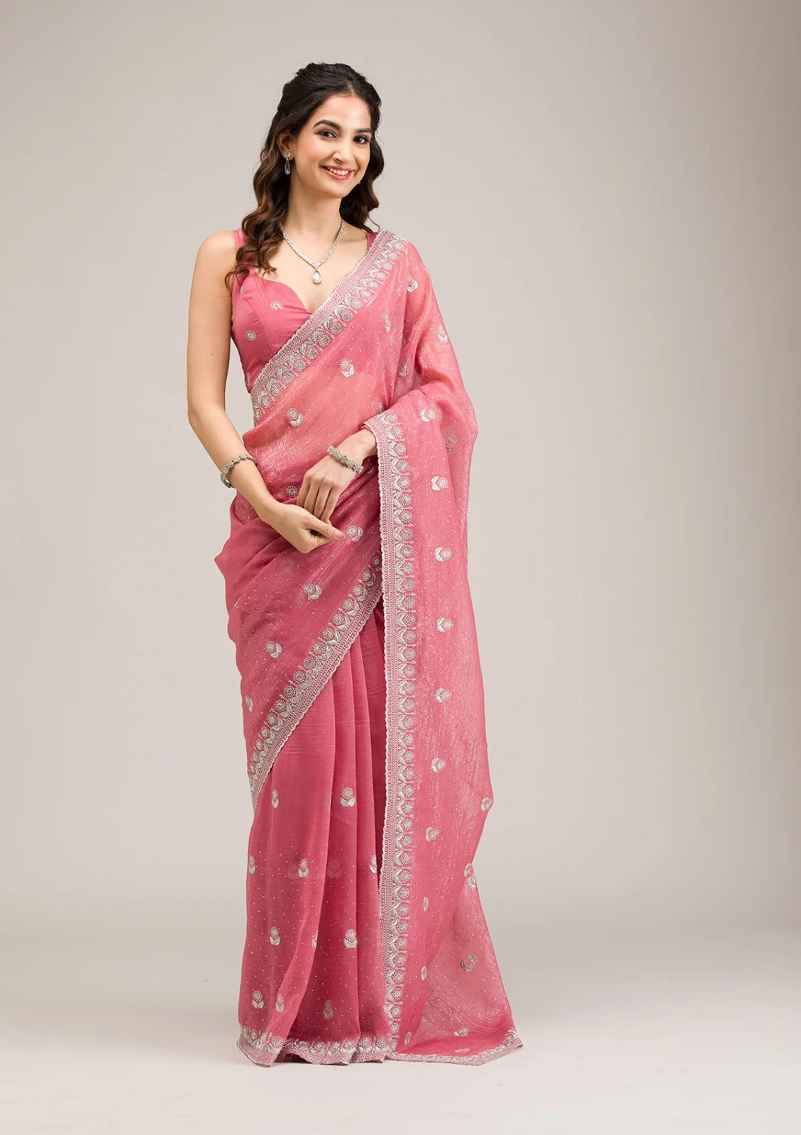 Summer Crunchy Chiffon Premium Saree