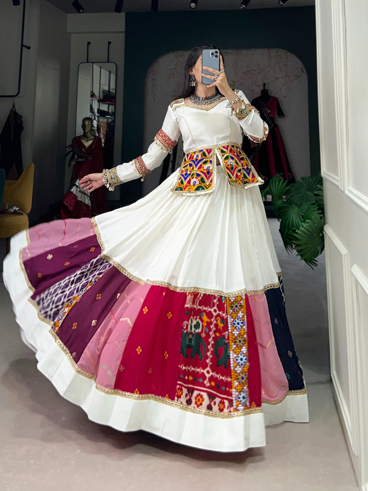 Gamthi Craft with a Modern Design Lehanga