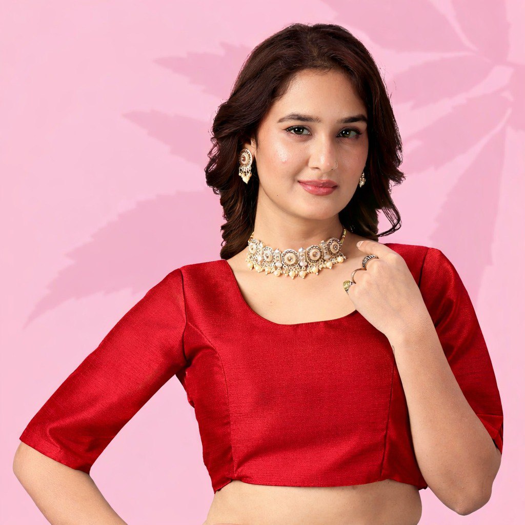 Timeless Beuatiful Red Gracefeul Art Silk Saree
