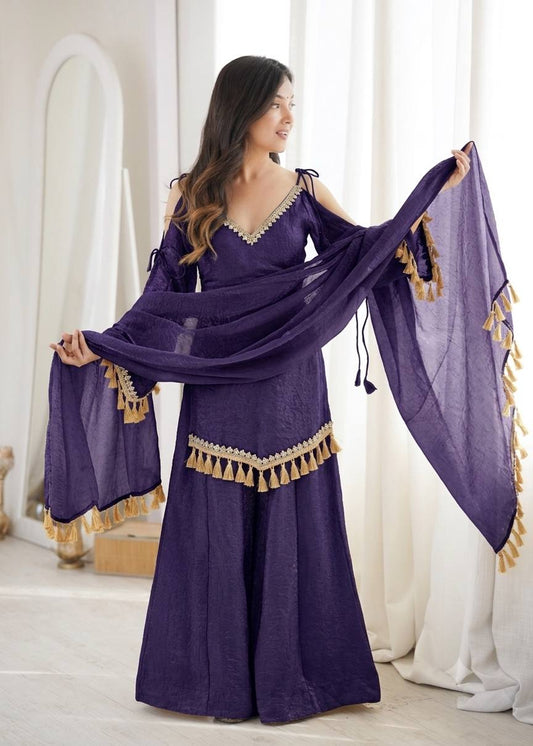 Regal Blue Women Ethnic Wear Festival Outfit