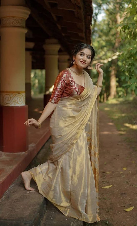ONAM SPECIAL BEST SELLER TISSUE SILK SAREE