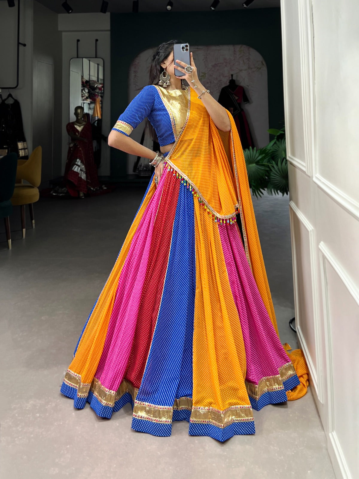 Effortless Charming Colorful Celebration Lehanga