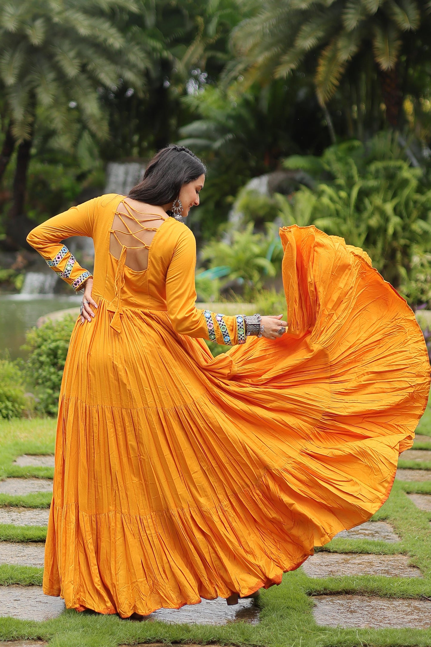 Enchanting Yellow Partywear Gown