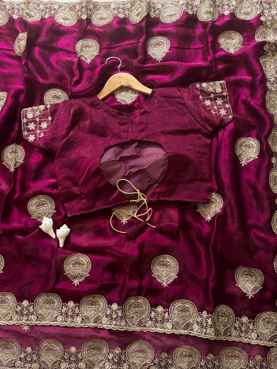 RICH LOOK FUNCTIONS PARTY WEAR SAREE - FOUR UNIQUE COLORS