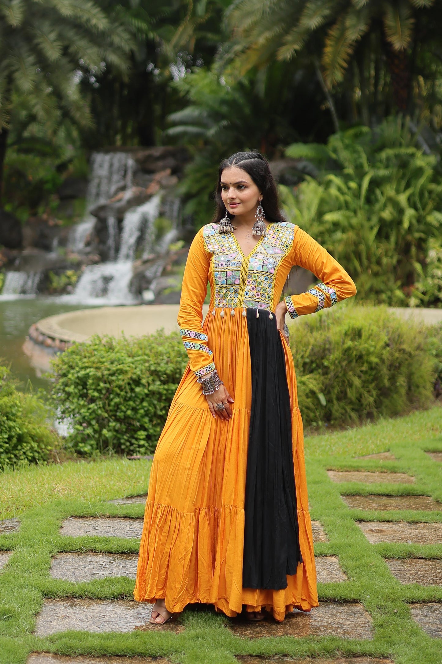 Enchanting Yellow Partywear Gown