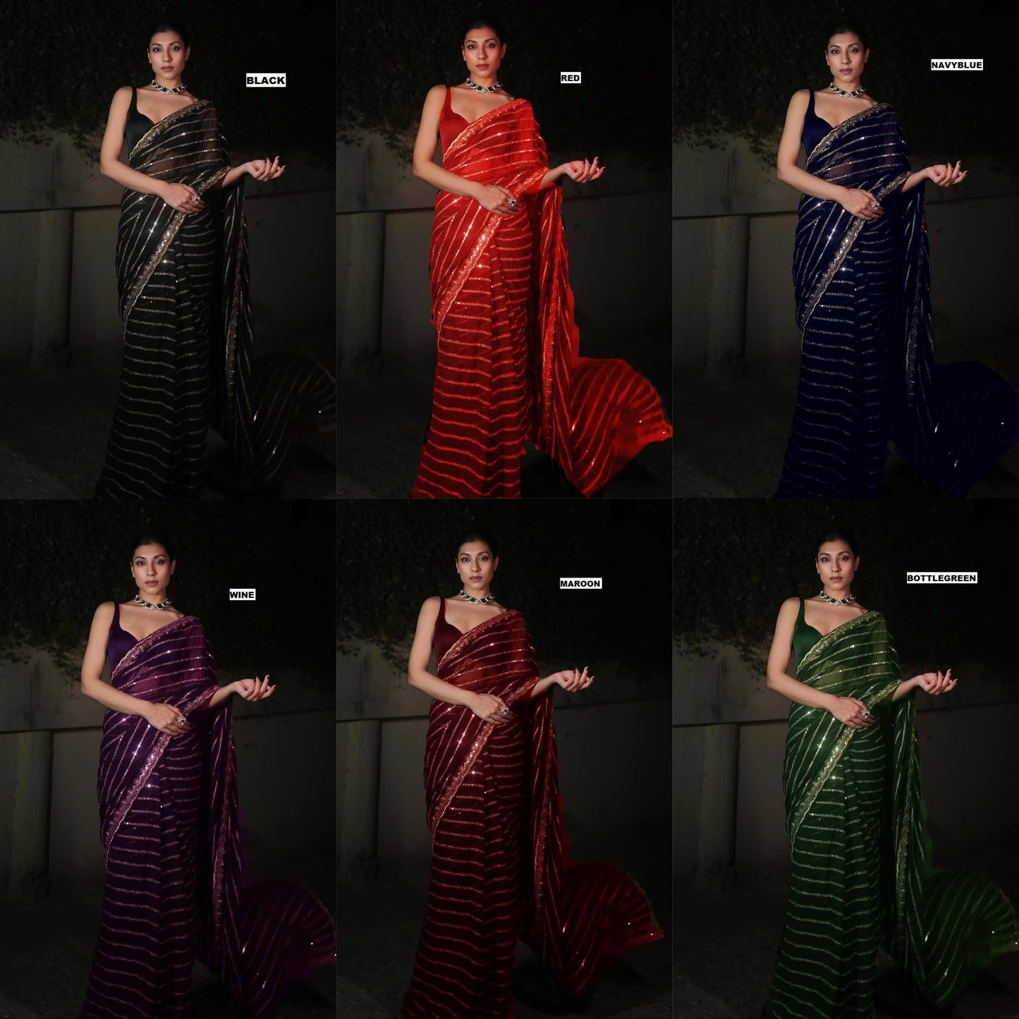 Bling Bollywood Blockbuster Sequins Saree