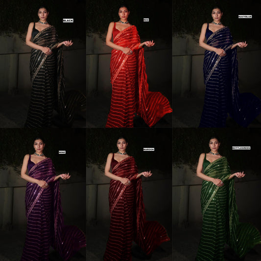 Bling Bollywood Blockbuster Sequins Saree