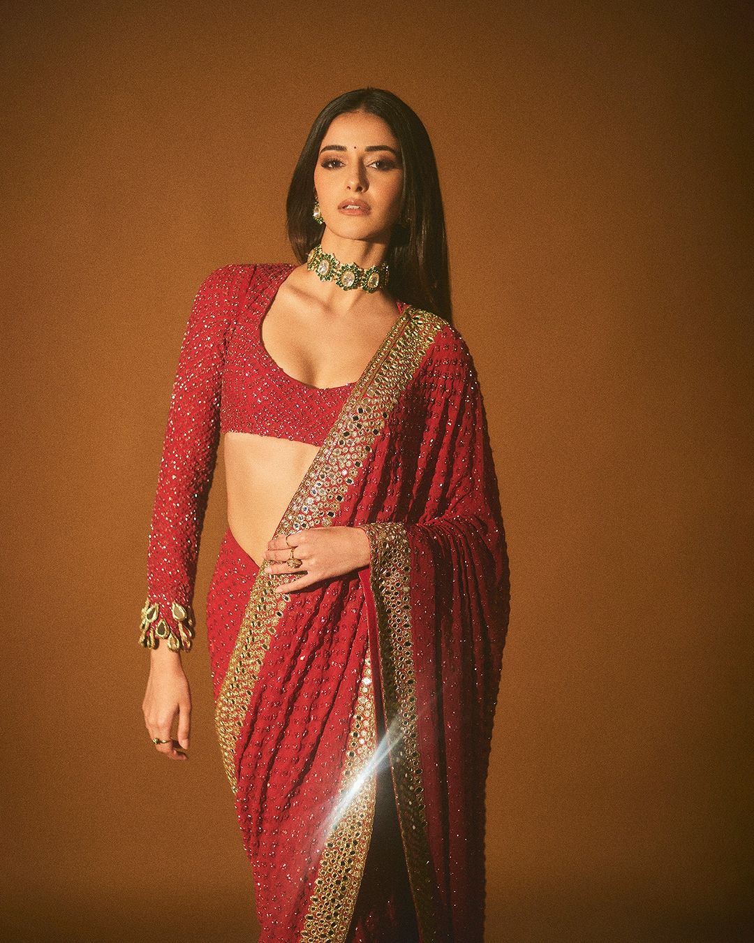 OCCASSION WEAR PREMIUM RED SAREE