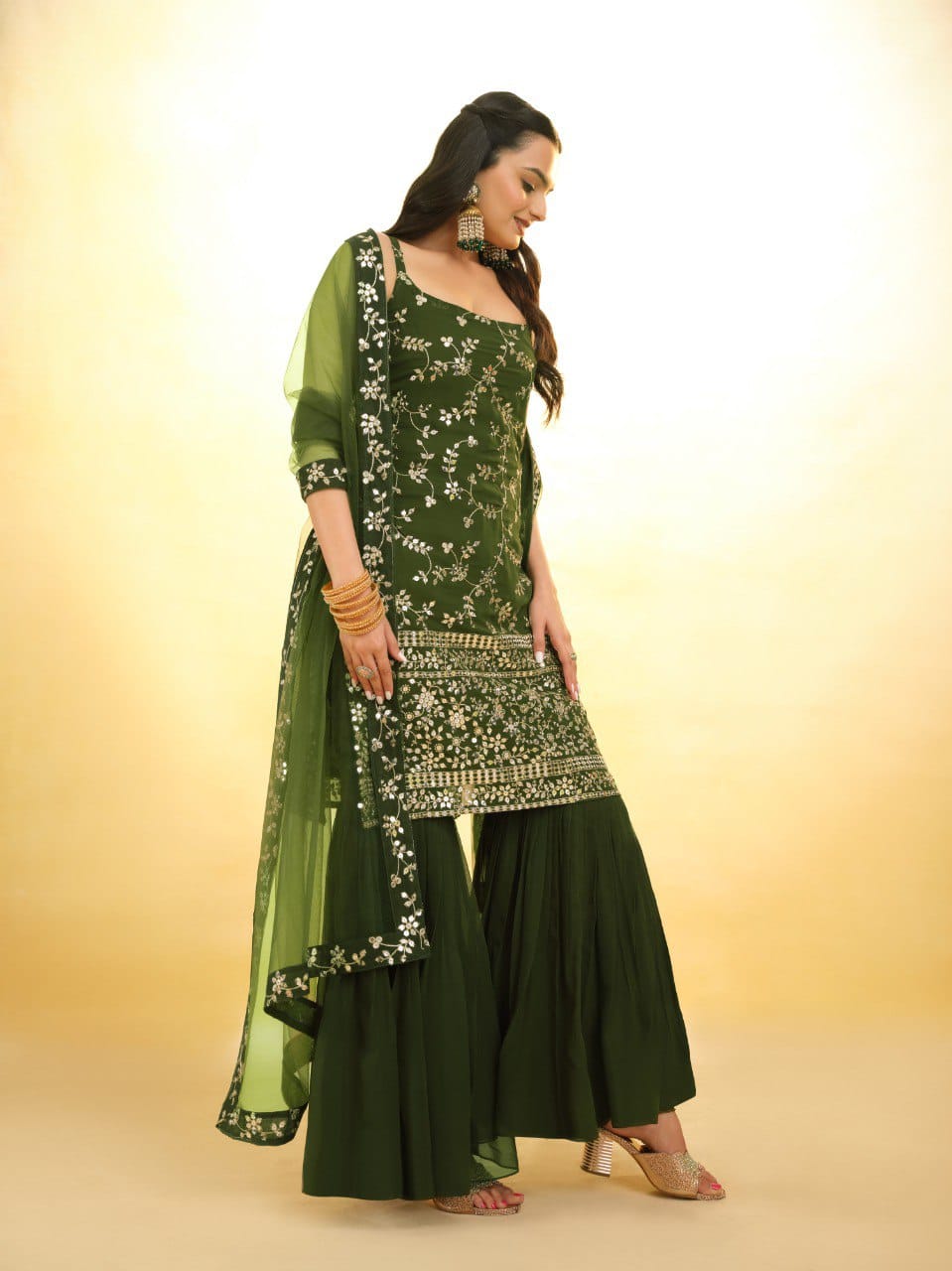 Stylish & Elegant Top Sharara Suit