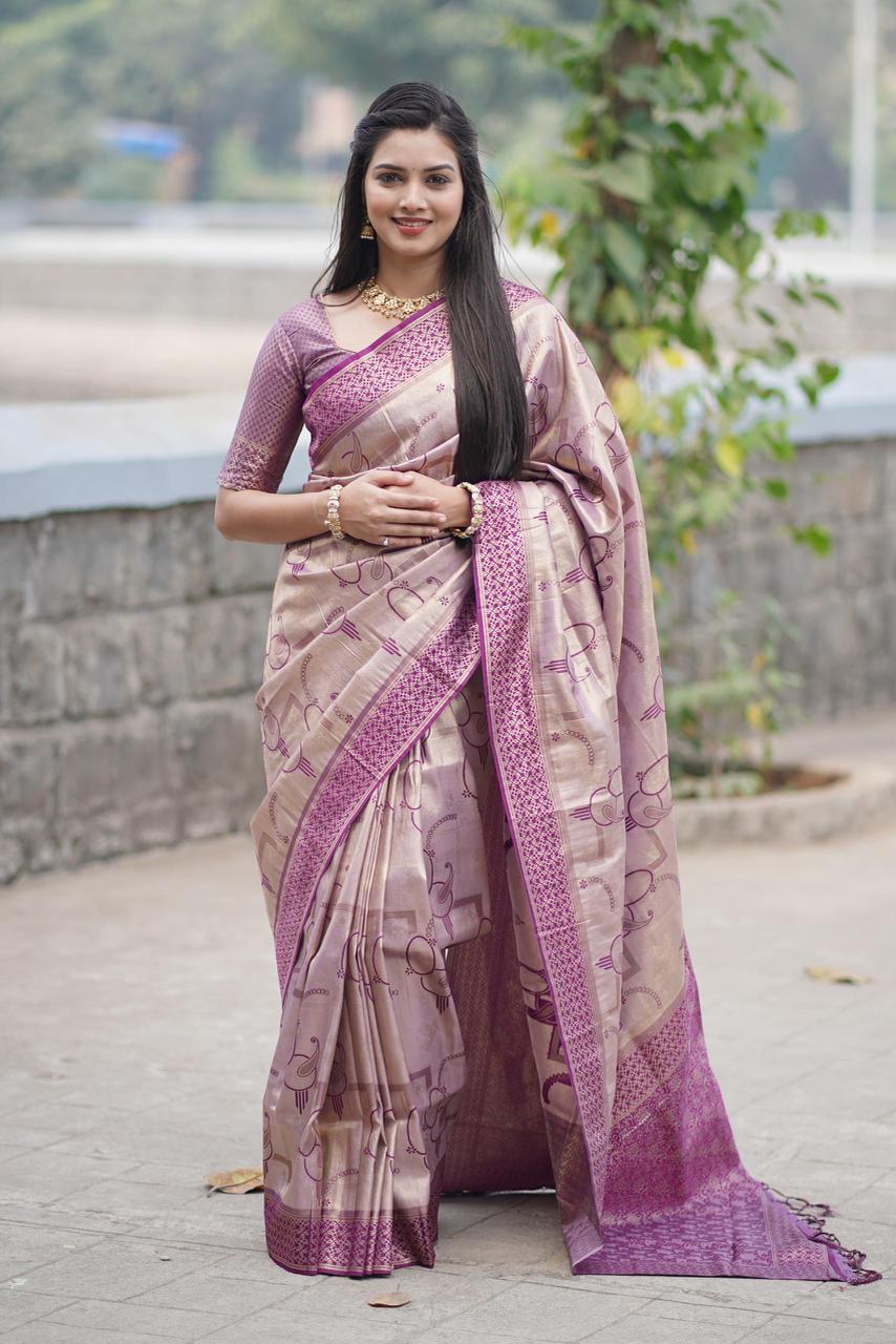 HERITAGE PURE TISSUE SILK AFFORDABLE SENSUAL STYLISH ETHNIC PRO LOOKS SAREES