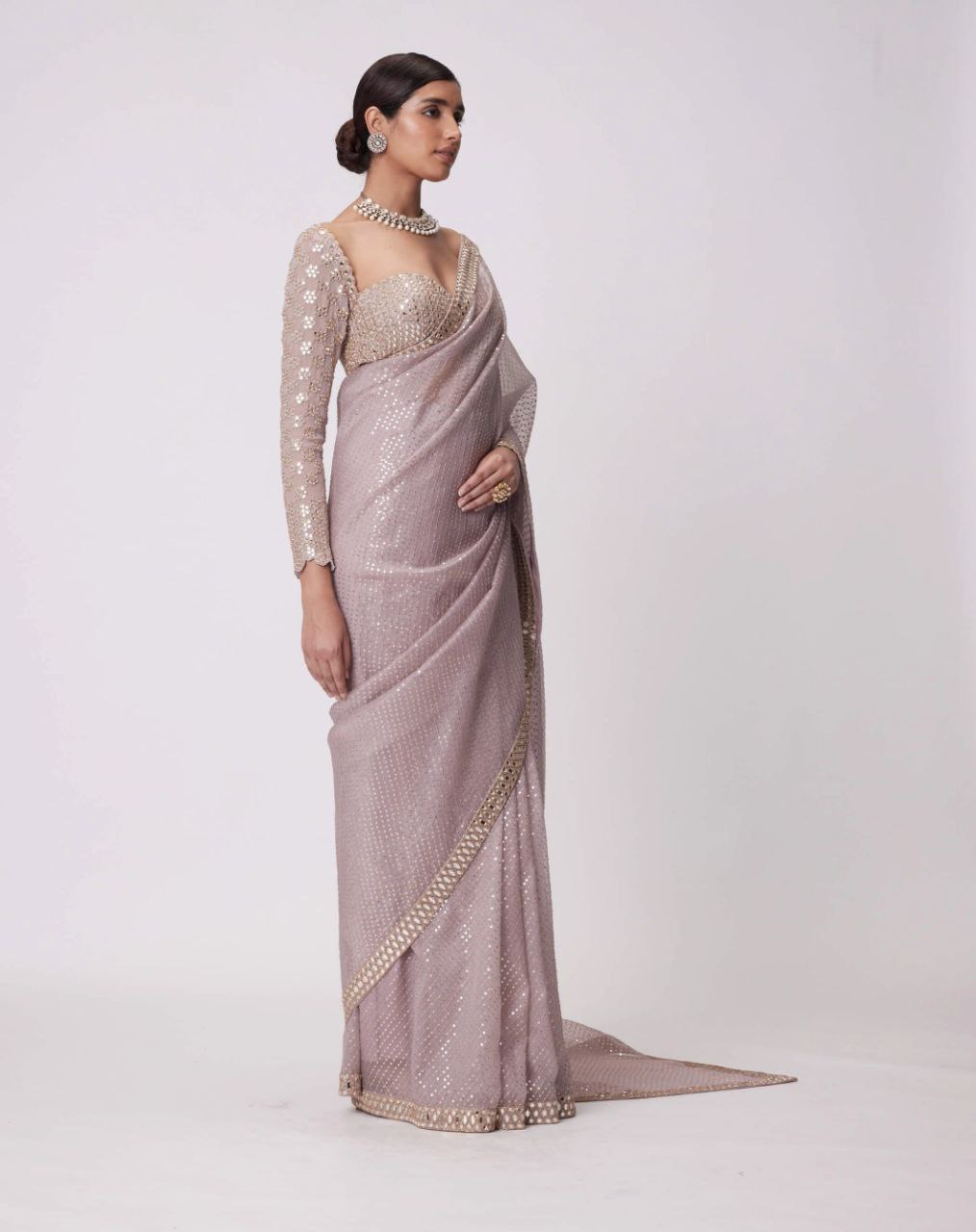 Real Mirror Work Ultra Premium Bling Saree