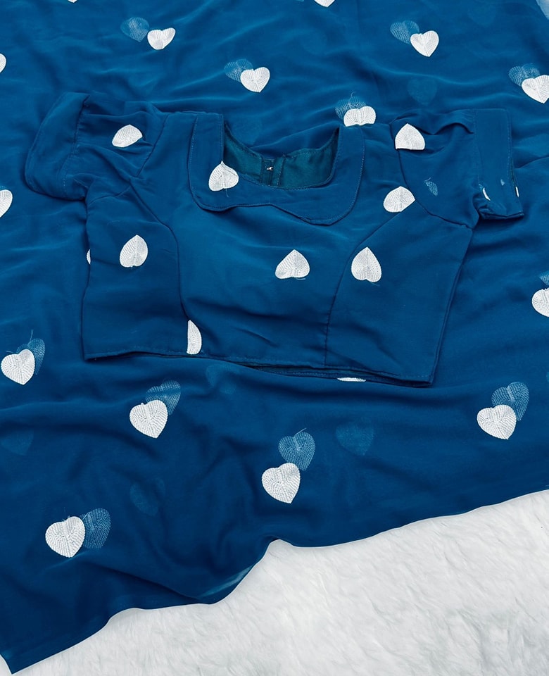 LOVING HEARTS WITH GAMTHI WORK SAREE