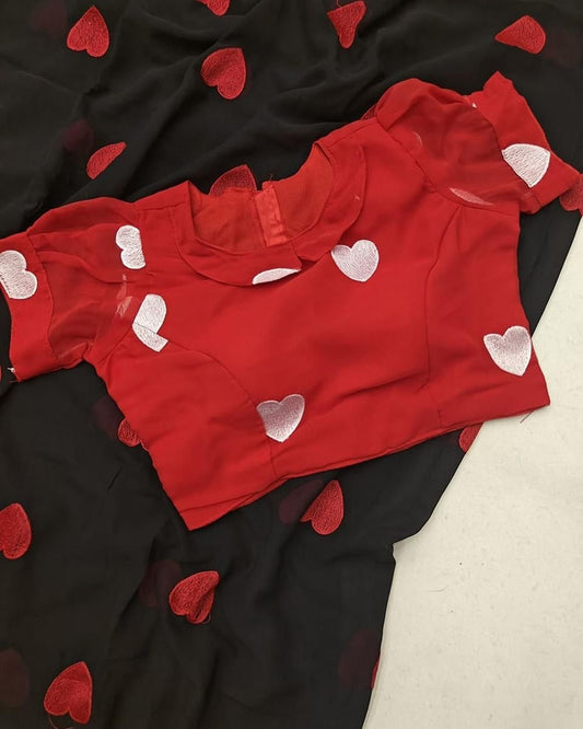 LOVING HEARTS WITH GAMTHI WORK SAREE