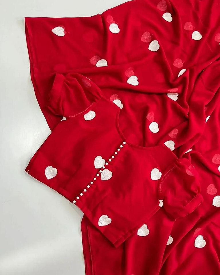 LOVING HEARTS WITH GAMTHI WORK SAREE