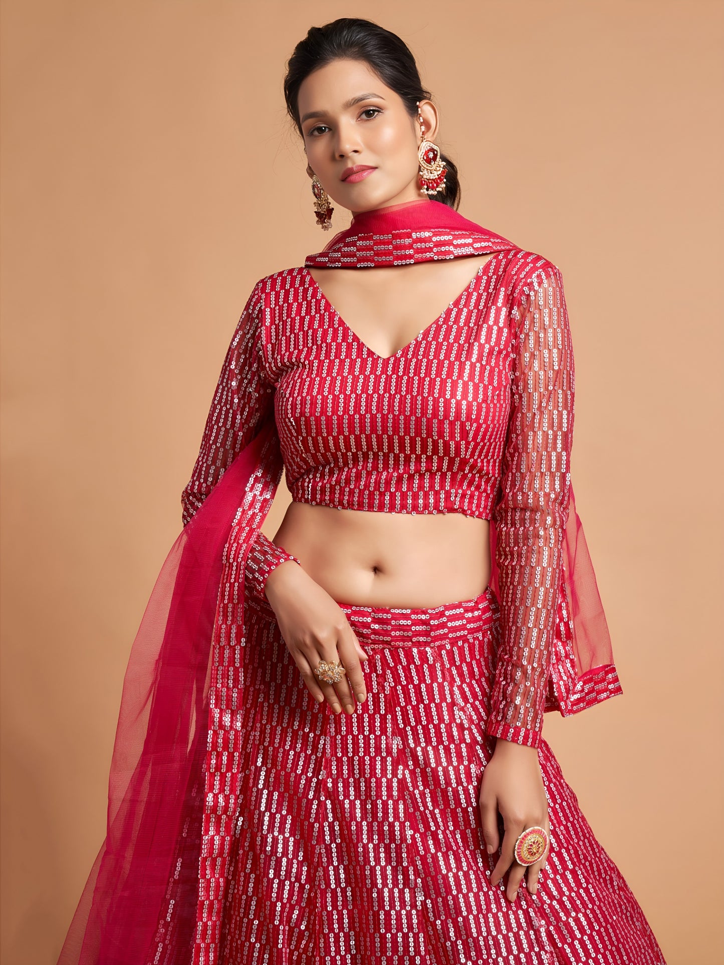 Vibrant Pink Lehenga For Chic Bling & Attractive Looks