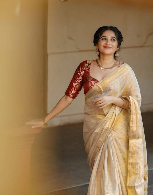 ONAM SPECIAL BEST SELLER TISSUE SILK SAREE