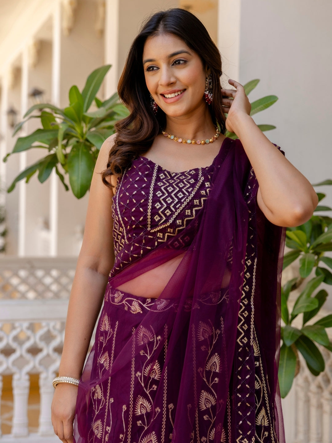 Grace Every Occasion in Elegance  Designer Georgette Lehenga Set