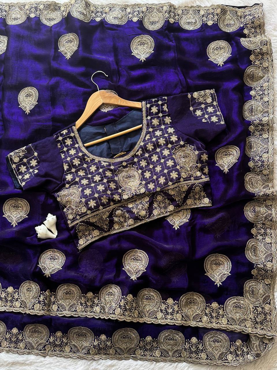 RICH LOOK FUNCTIONS PARTY WEAR SAREE - FOUR UNIQUE COLORS
