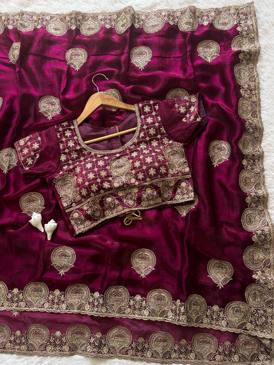 RICH LOOK FUNCTIONS PARTY WEAR SAREE - FOUR UNIQUE COLORS