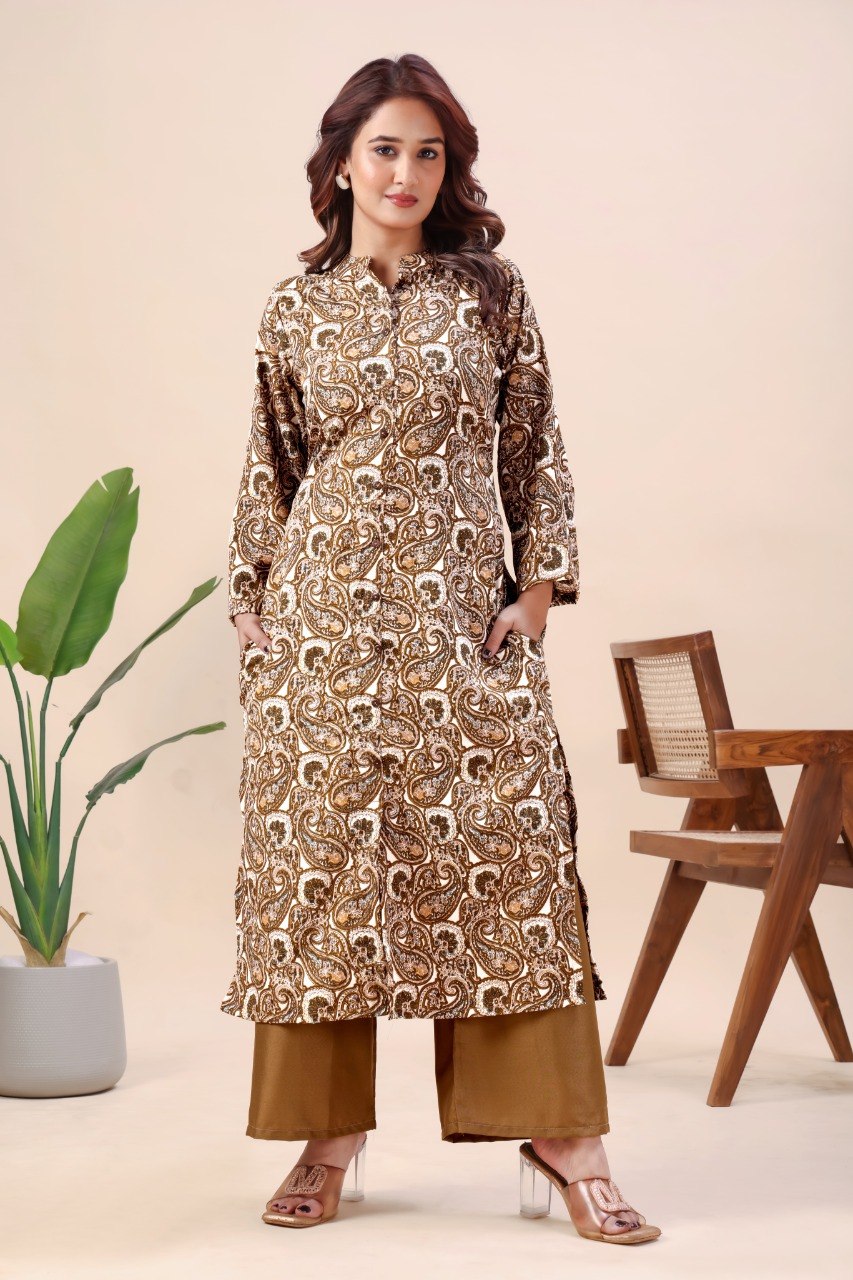 Cotton Top featuring Prints & Sequins Ethnic Outfit