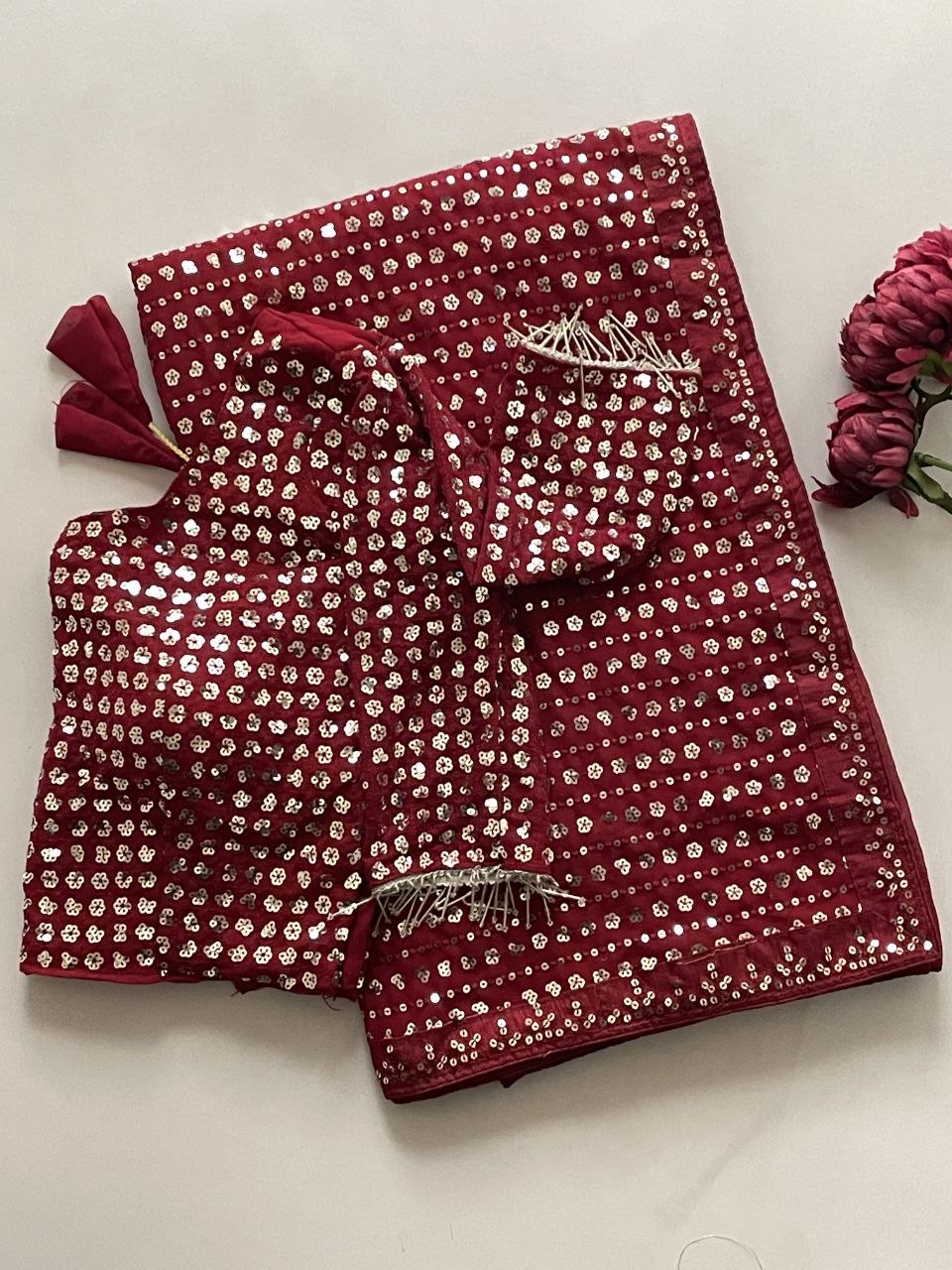 Red-Carpet Glamour Special Edition Sequinned Faux Georgette Saree