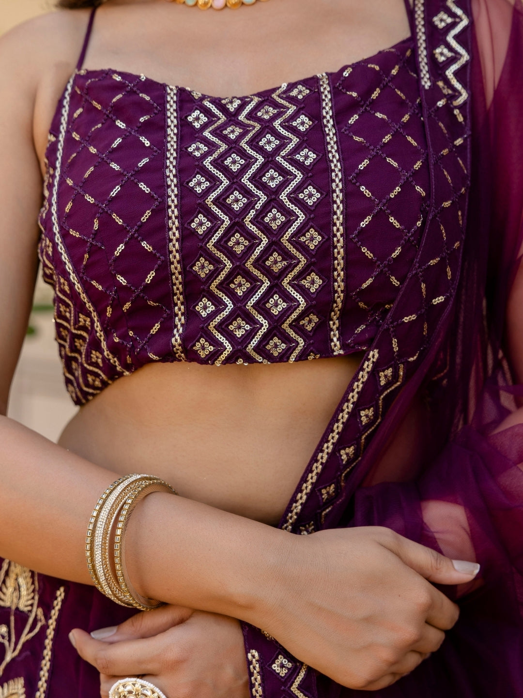Grace Every Occasion in Elegance  Designer Georgette Lehenga Set