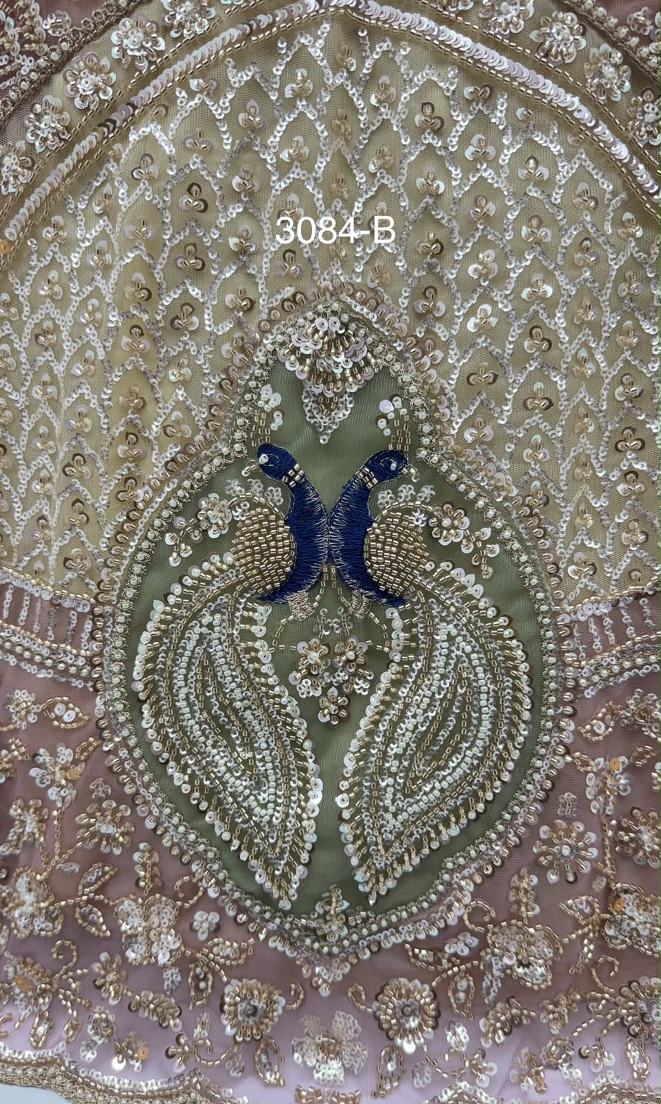 Peacock Handwork Motif and Beads work Designer Indian Wedding Lehenga Choli