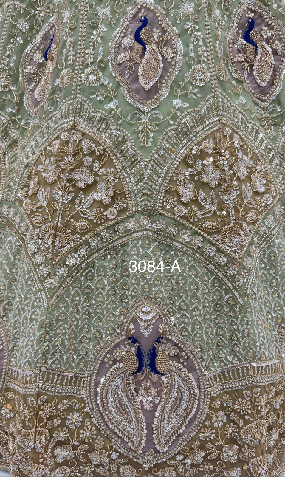 Peacock Handwork Motif and Beads work Designer Indian Wedding Lehenga Choli
