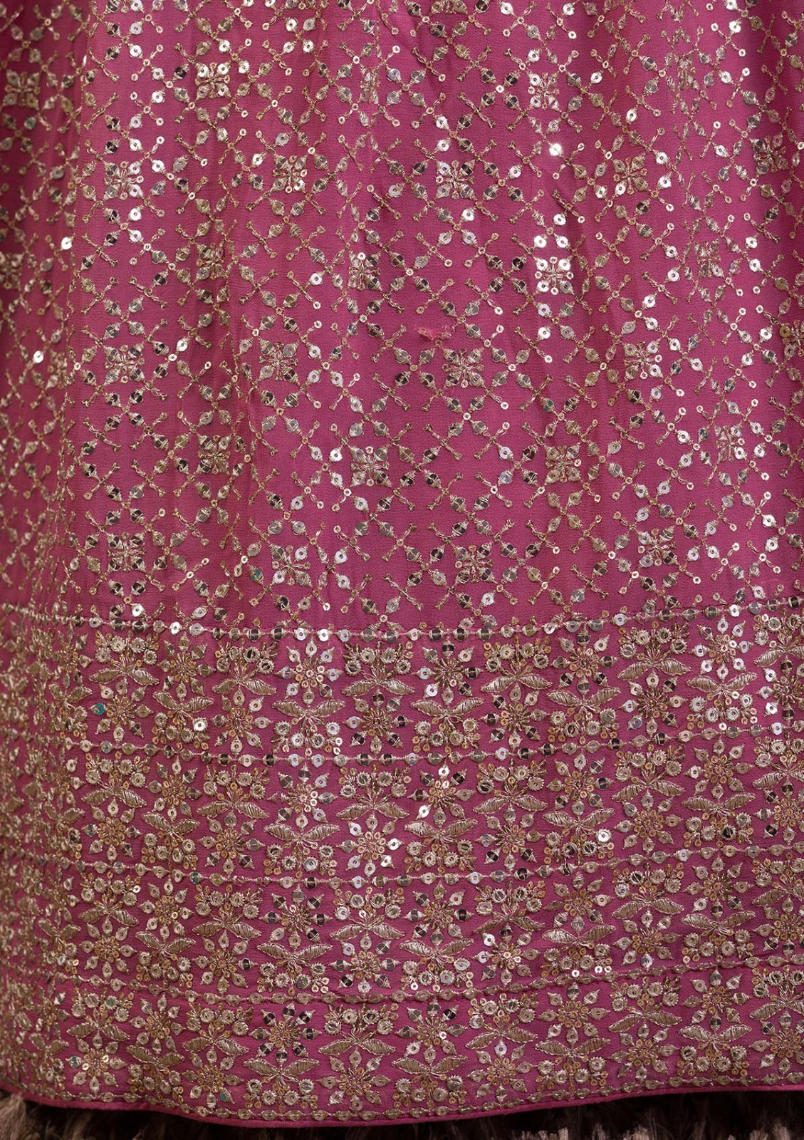 Glittering Rose Pink Designer Lehenga Choli