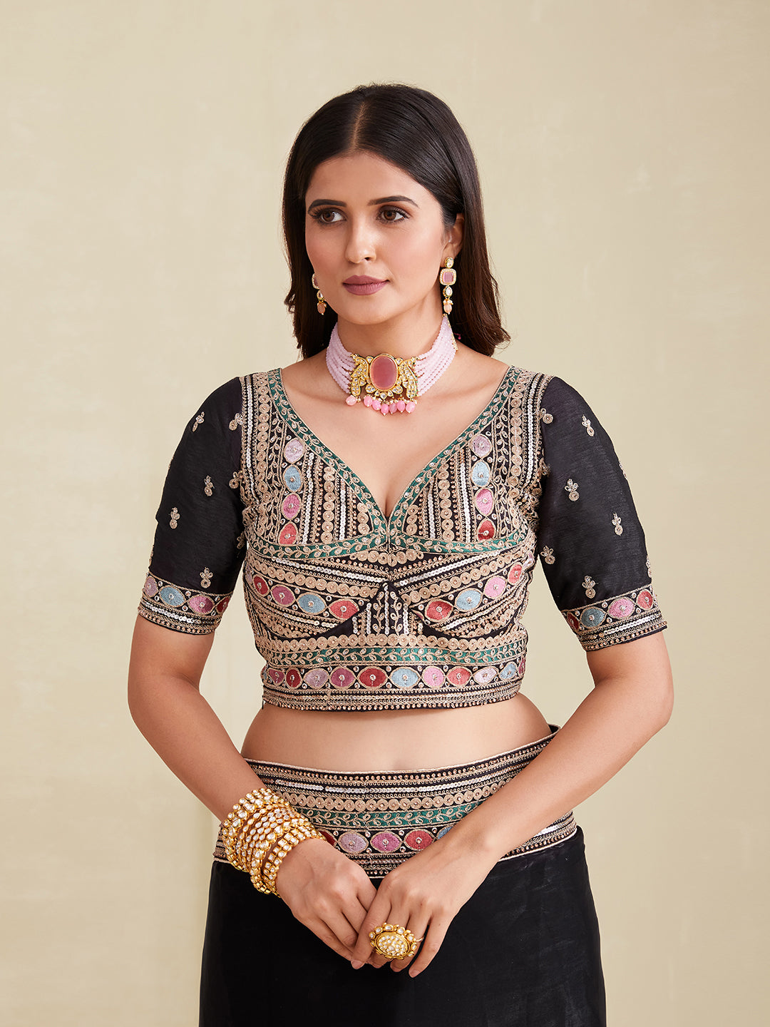 TIMELESS BLACK PREMIUM ORGANZA SAREE