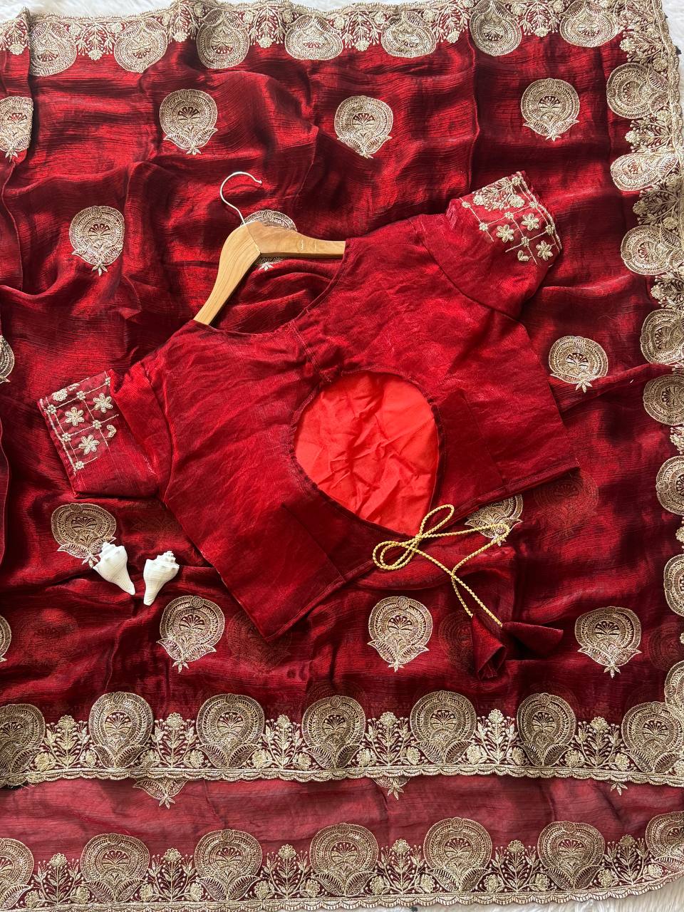 RICH LOOK FUNCTIONS PARTY WEAR SAREE - FOUR UNIQUE COLORS