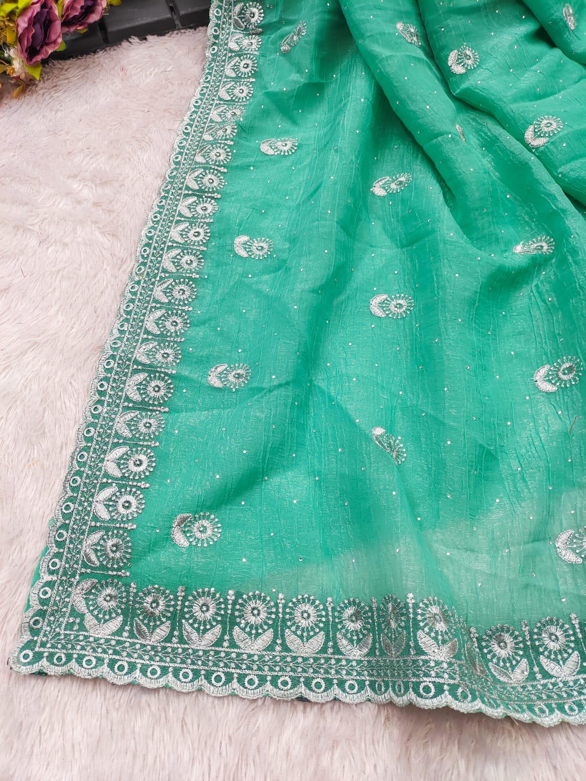 Summer Crunchy Chiffon Premium Saree