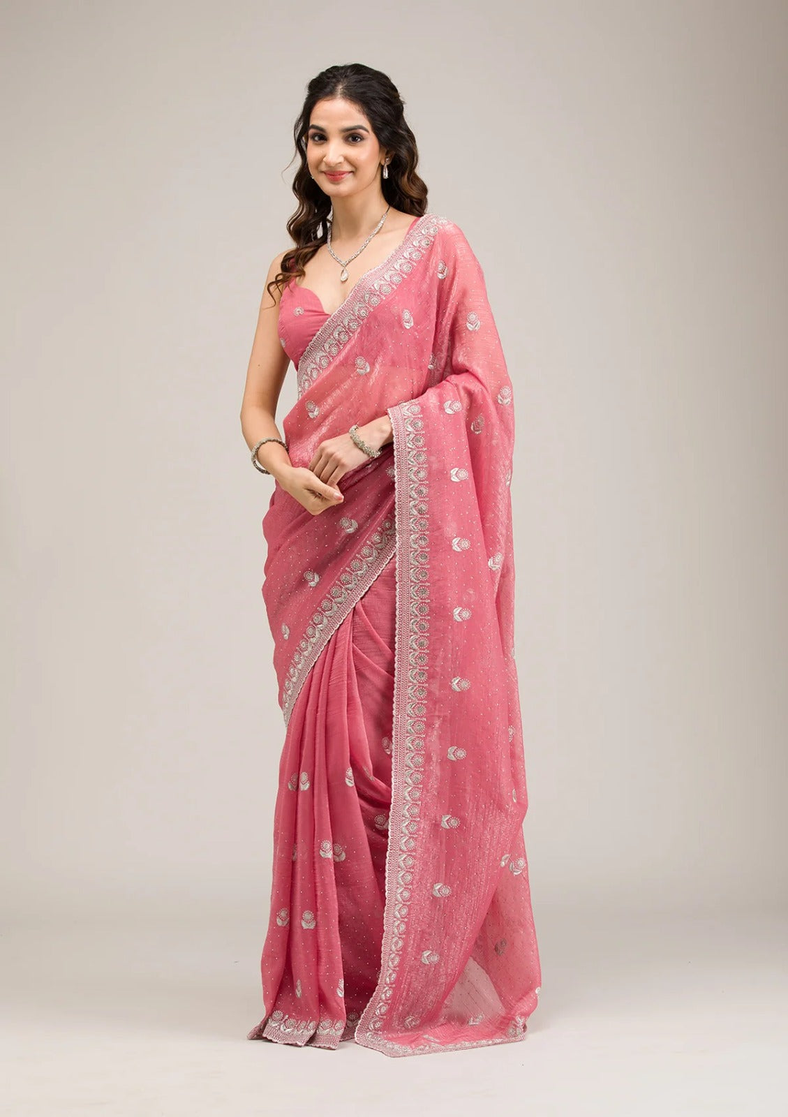Summer Crunchy Chiffon Premium Saree