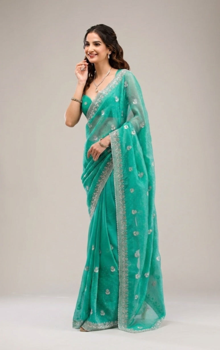 Summer Crunchy Chiffon Premium Saree