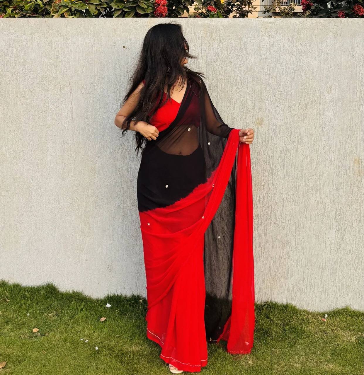 SUMMER FUN HANDWORK KHATALI WORK SAREE