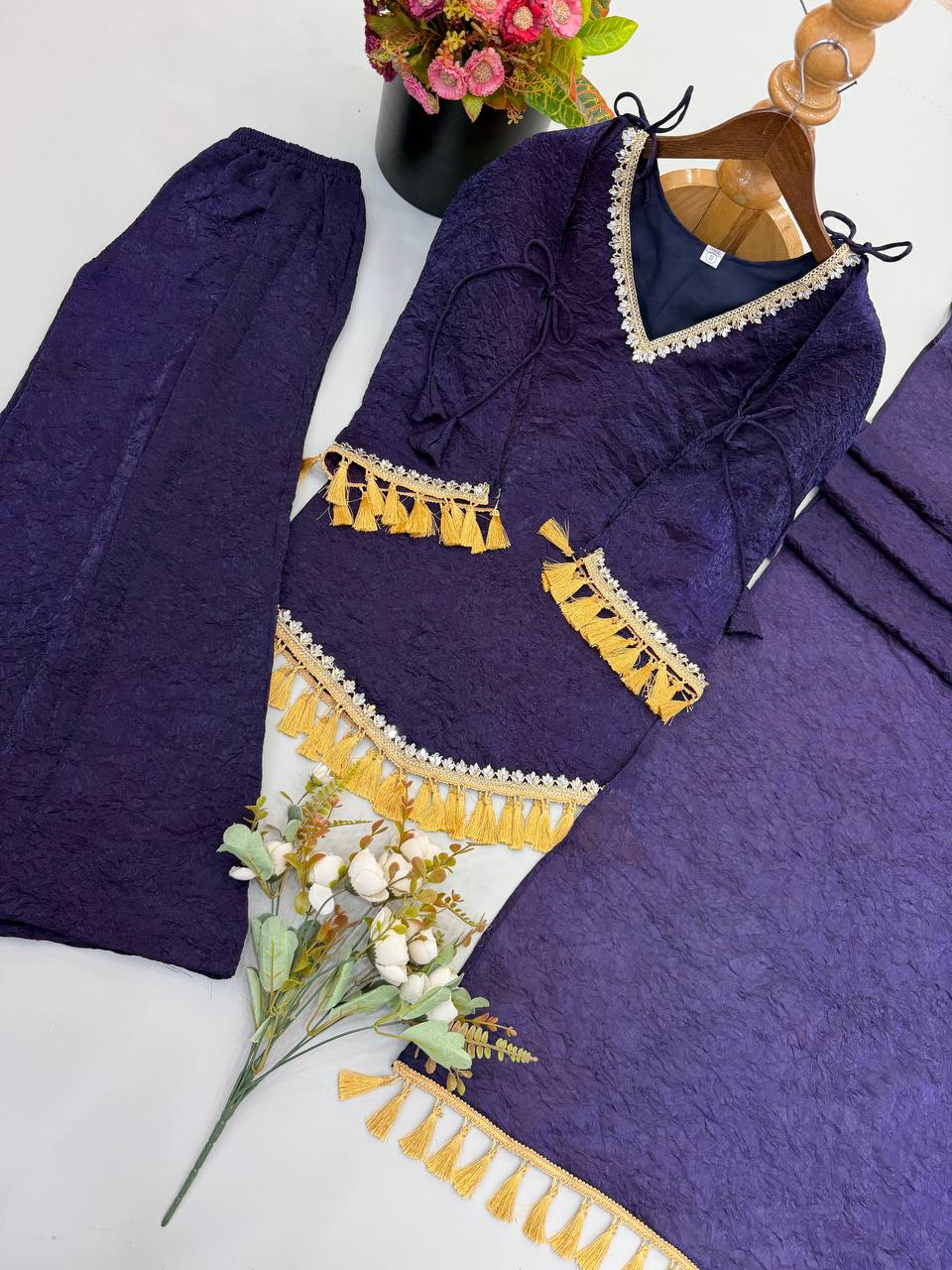 Regal Blue Women Ethnic Wear Festival Outfit